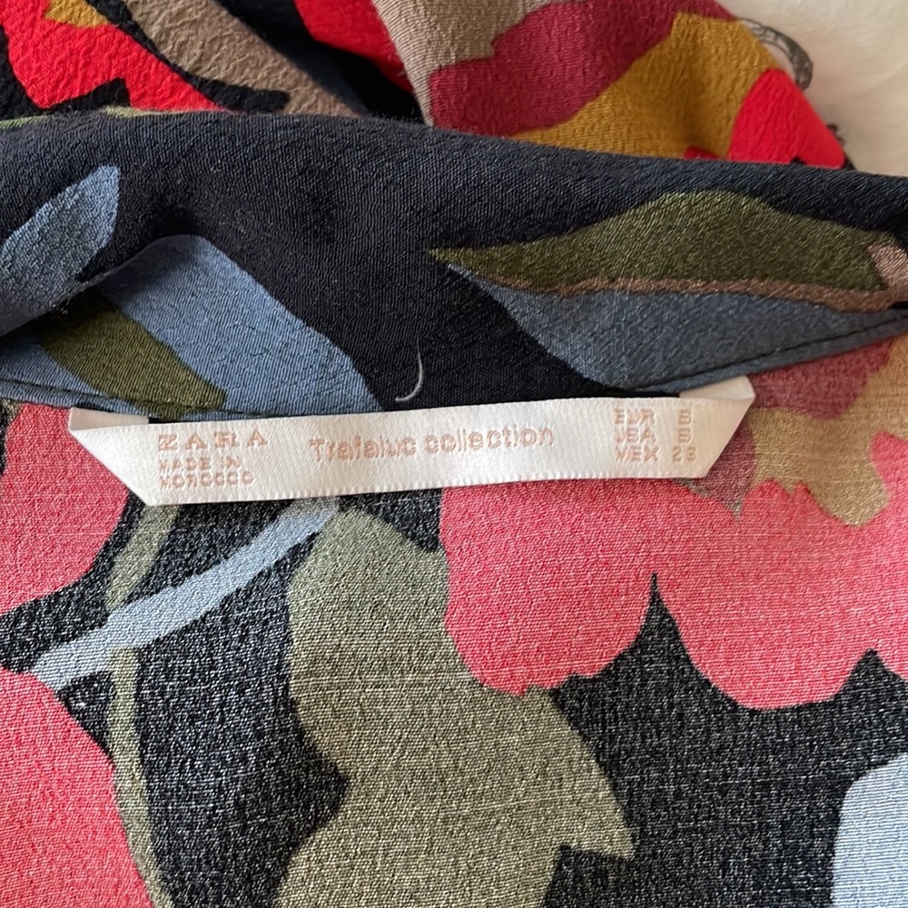 Short Floral Button Up Dress Small Zara - Picture 3 of 3